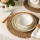 Set da tavola 24 pezzi crema/beige/verde/porcellana