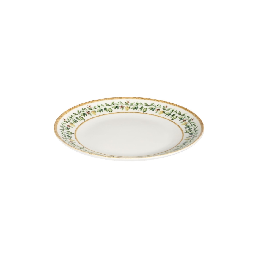 Set da tavola 24 pezzi crema/beige/verde/porcellana