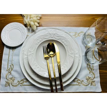 Set da tavola 24 pezzi crema/ceramica