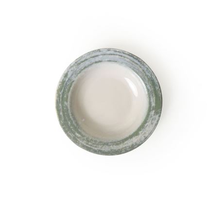 Set da tavola 24 pezzi crema/verde/ceramica