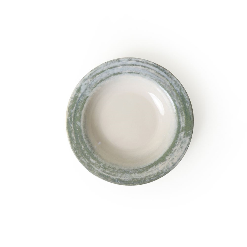 Set da tavola 24 pezzi crema/verde/ceramica