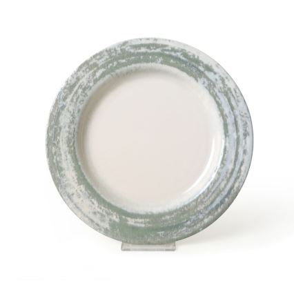 Set da tavola 24 pezzi crema/verde/ceramica