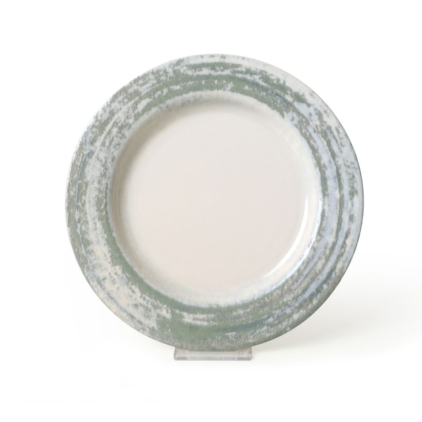 Set da tavola 24 pezzi crema/verde/ceramica
