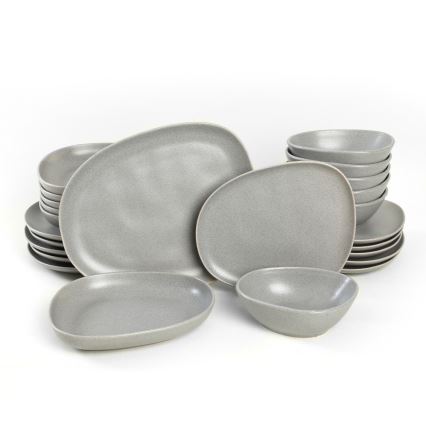 Set da tavola 24 pezzi grigio/gres