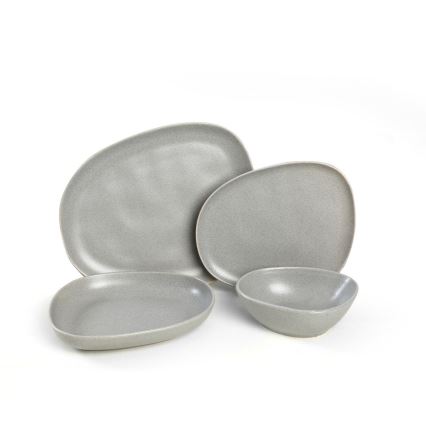 Set da tavola 24 pezzi grigio/gres