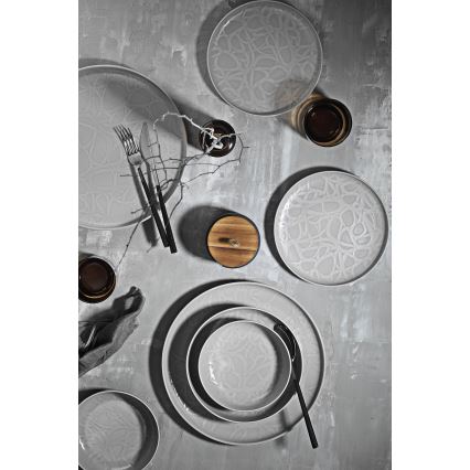 Set da tavola 24 pezzi grigio/porcellana