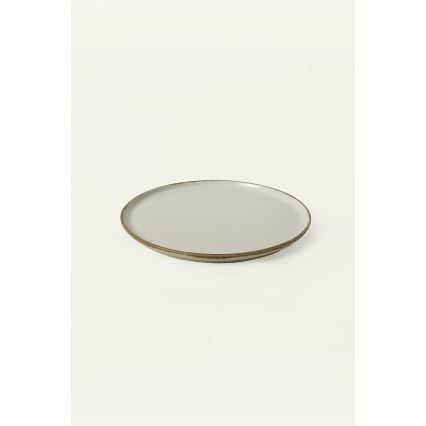 Set da tavola 24 pezzi in ceramica, crema/marrone