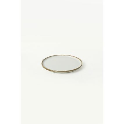 Set da tavola 24 pezzi in ceramica, crema/marrone