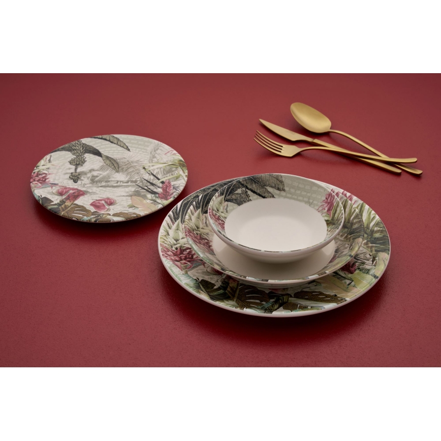 Set da tavola 24 pezzi in ceramica multicolore