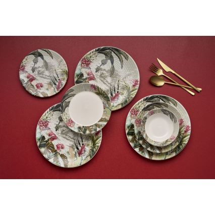 Set da tavola 24 pezzi in ceramica multicolore