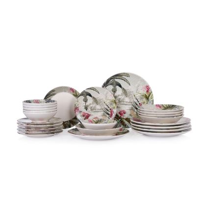Set da tavola 24 pezzi in ceramica multicolore