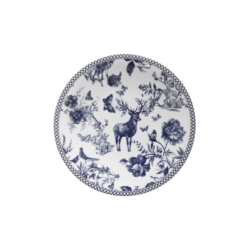 Set da tavola 24 pezzi in porcellana, bianco/blu