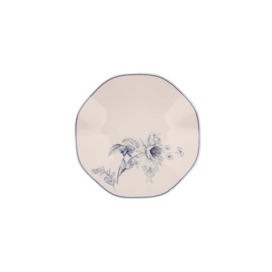 Set da tavola 24 pezzi in porcellana, bianco/blu