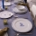 Set da tavola 24 pezzi in porcellana, bianco/blu