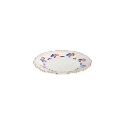 Set da tavola 24 pezzi in porcellana, bianco/blu/rosso