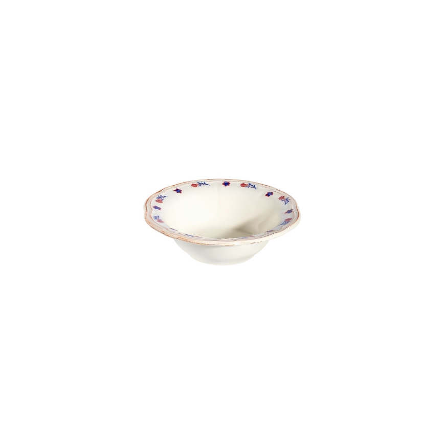 Set da tavola 24 pezzi in porcellana, bianco/blu/rosso
