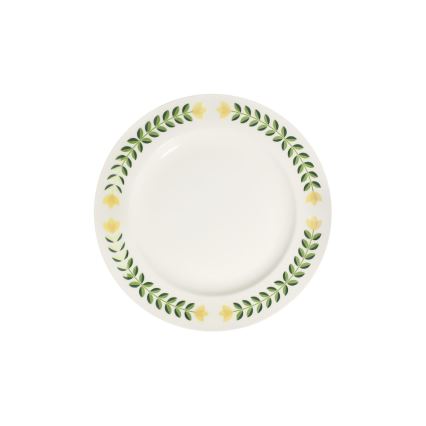 Set da tavola 24 pezzi in porcellana, bianco/verde/giallo