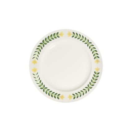 Set da tavola 24 pezzi in porcellana, bianco/verde/giallo