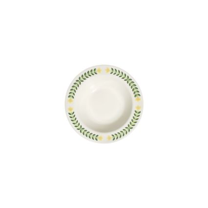 Set da tavola 24 pezzi in porcellana, bianco/verde/giallo
