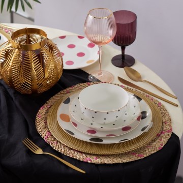 Set da tavola 24 pezzi in porcellana, multicolore