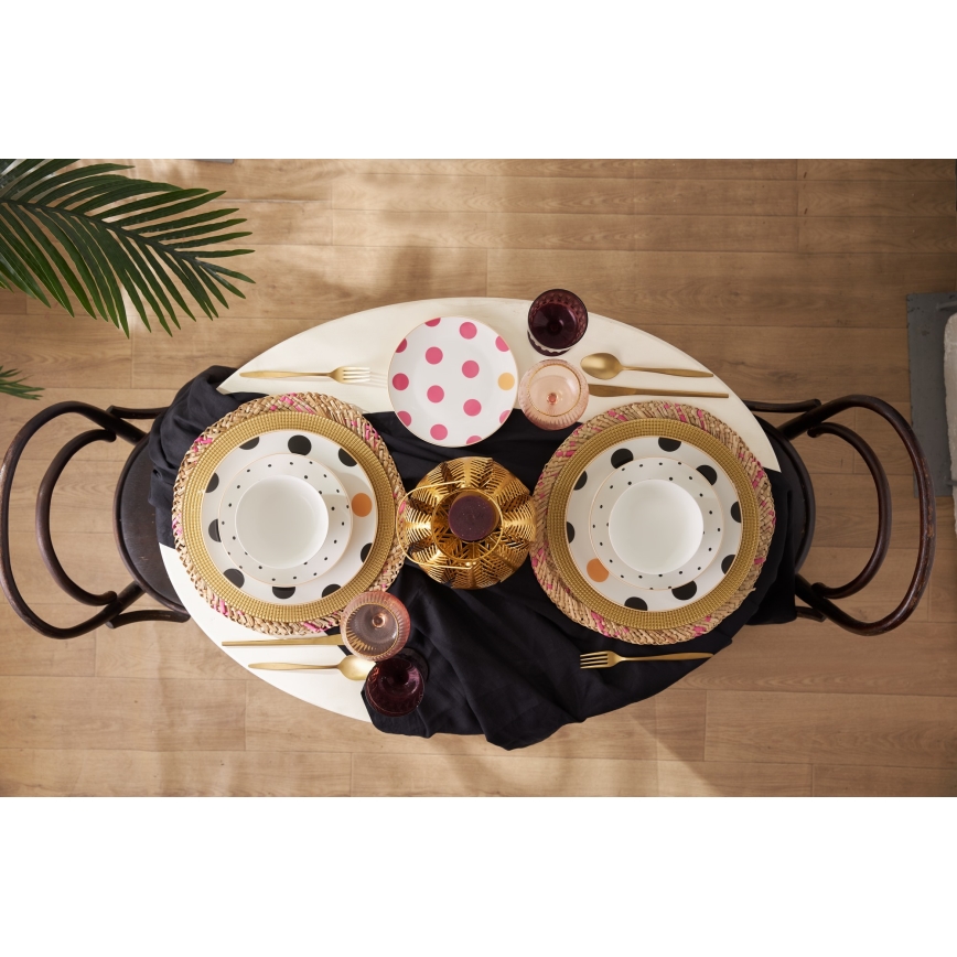 Set da tavola 24 pezzi in porcellana, multicolore