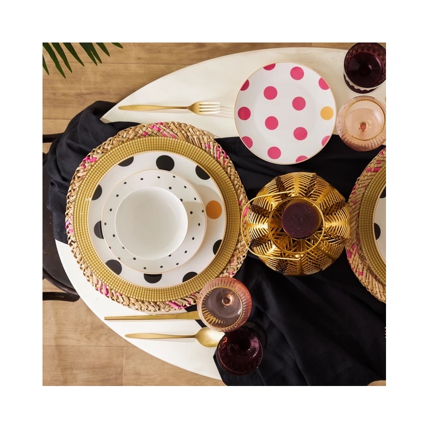 Set da tavola 24 pezzi in porcellana, multicolore