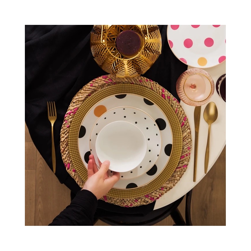 Set da tavola 24 pezzi in porcellana, multicolore