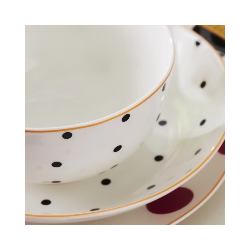 Set da tavola 24 pezzi in porcellana, multicolore