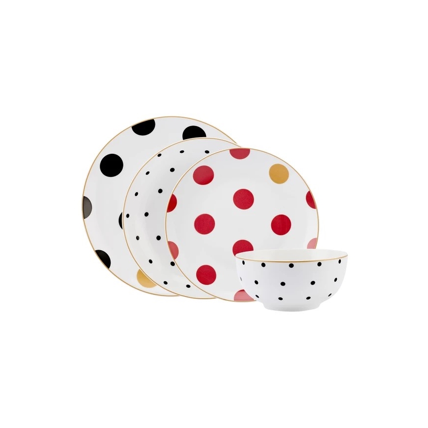 Set da tavola 24 pezzi in porcellana, multicolore