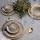 Set da tavola 24 pezzi, marrone/nero, in ceramica