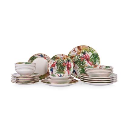 Set da tavola 24 pezzi multicolore/ceramica