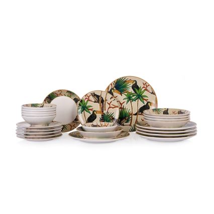 Set da tavola 24 pezzi multicolore/ceramica