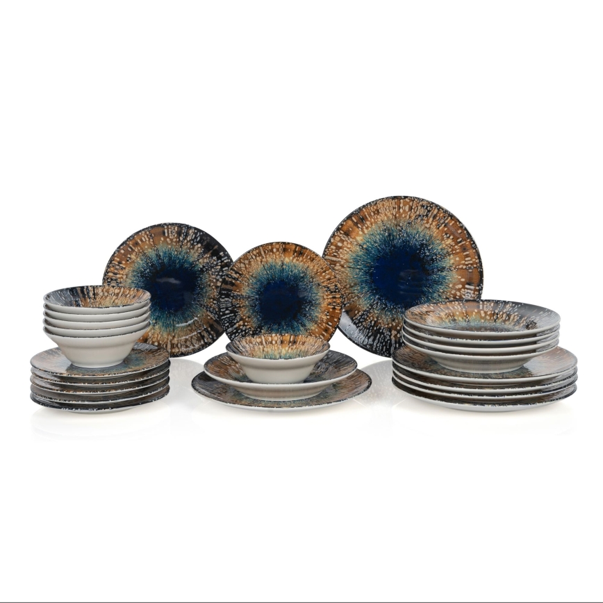 Set da tavola 24 pezzi multicolore/ceramica