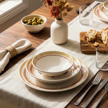 Set da tavola 24 pezzi multicolore/ceramica