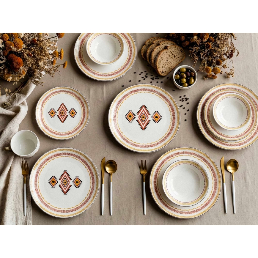 Set da tavola 24 pezzi multicolore/ceramica