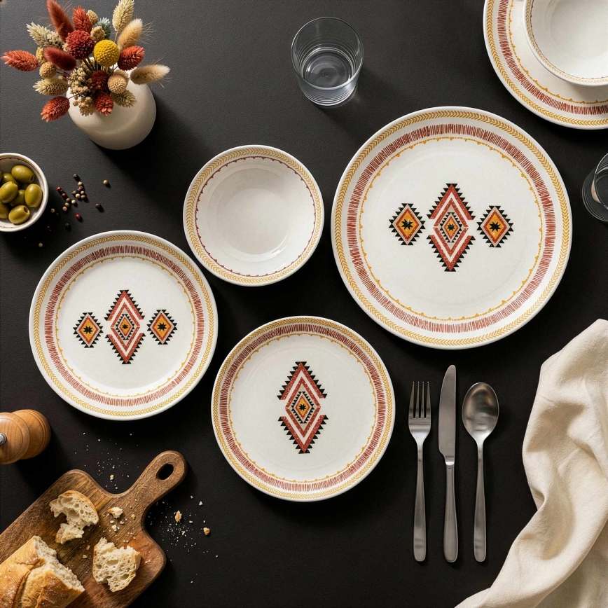 Set da tavola 24 pezzi multicolore/ceramica