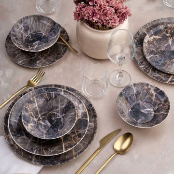 Set da tavola 24 pezzi multicolore in ceramica