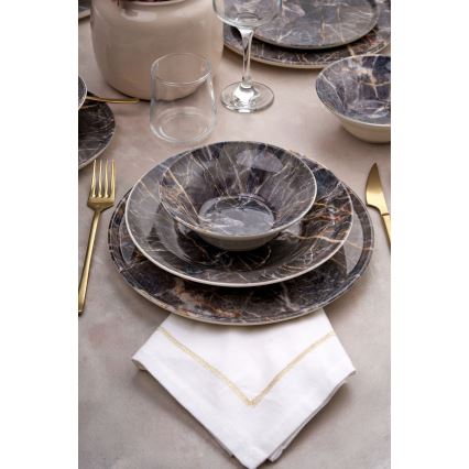 Set da tavola 24 pezzi multicolore in ceramica