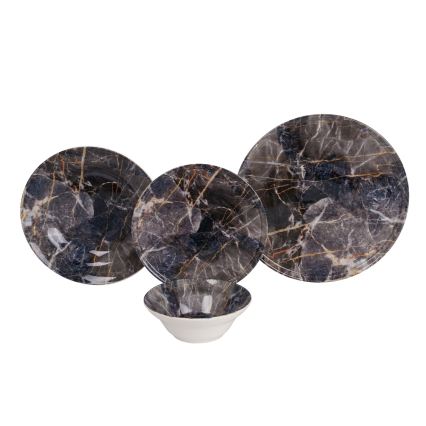 Set da tavola 24 pezzi multicolore in ceramica