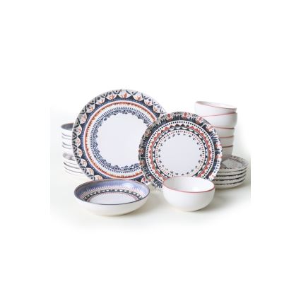 Set da tavola 24 pezzi multicolore in gres