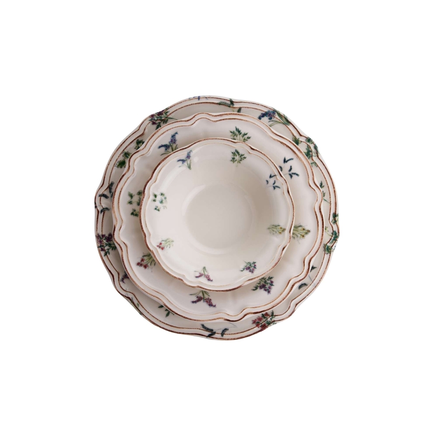 Set da tavola 24 pezzi, multicolore, in porcellana