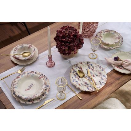 Set da tavola 24 pezzi, multicolore, in porcellana