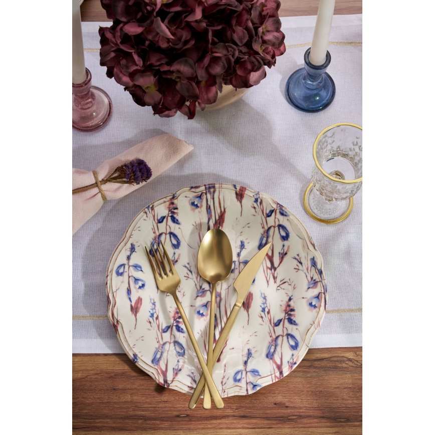 Set da tavola 24 pezzi, multicolore, in porcellana