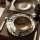 Set da tavola 24 pezzi multicolore/marrone/porcellana