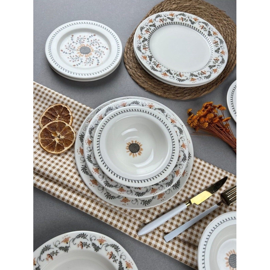 Set da tavola 24 pezzi multicolore/porcellana