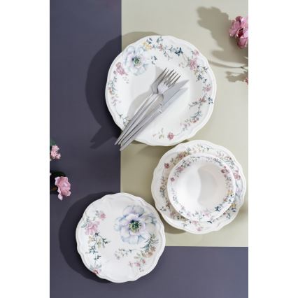Set da tavola 24 pezzi multicolore/porcellana