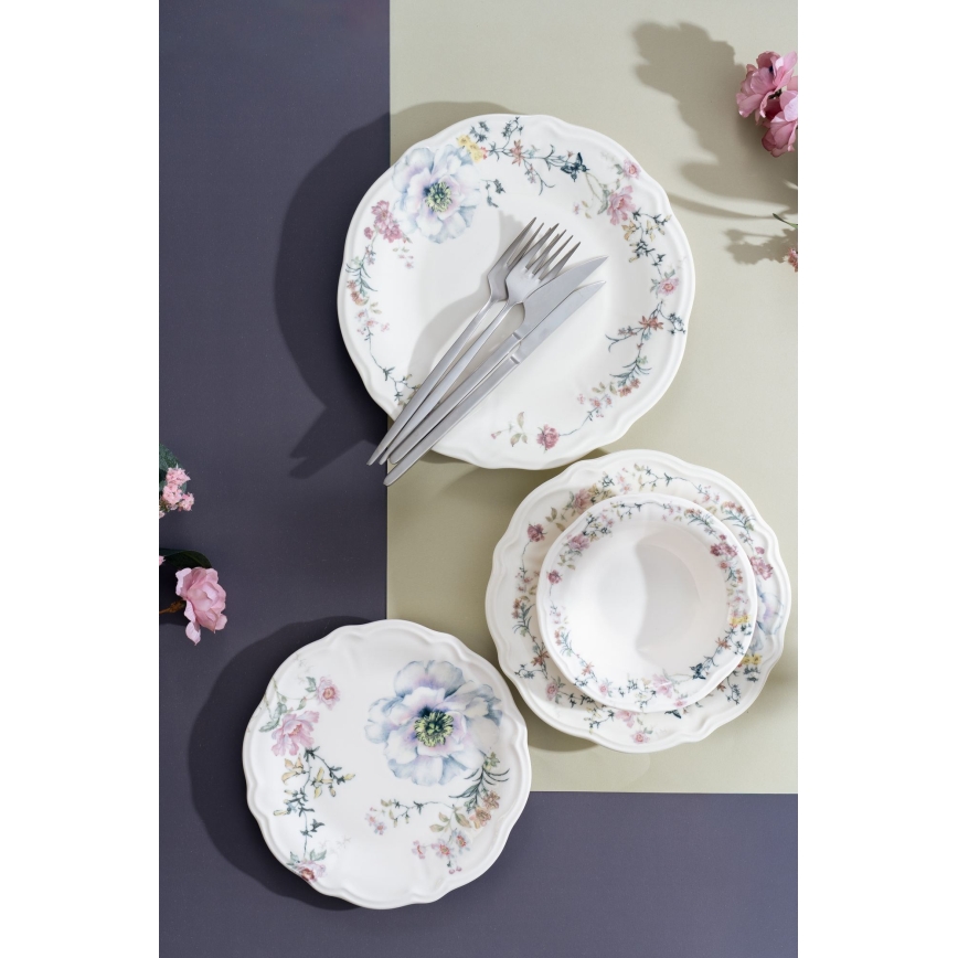 Set da tavola 24 pezzi multicolore/porcellana