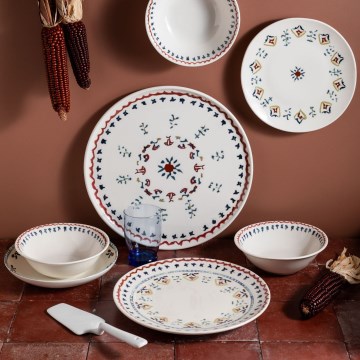 Set da tavola 24 pezzi multicolore/porcellana