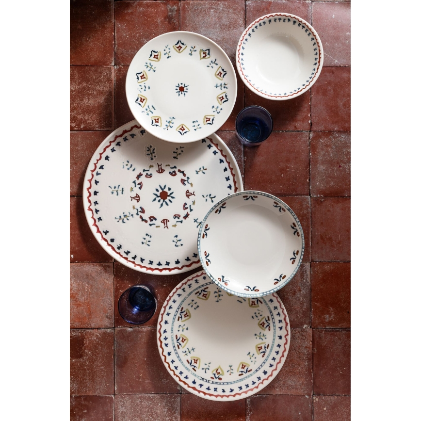 Set da tavola 24 pezzi multicolore/porcellana