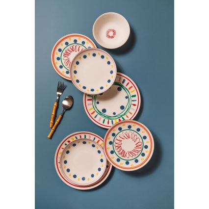 Set da tavola 24 pezzi multicolore/porcellana